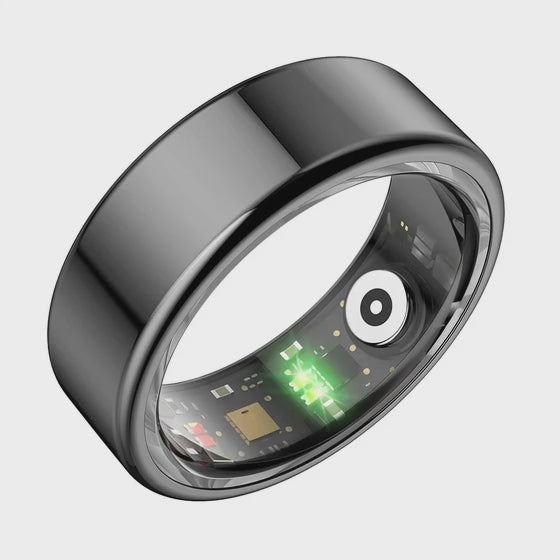 Anillo Inteligente Smart Ring Salud Sueño Deportes Ip68 Color Negro Talle 9